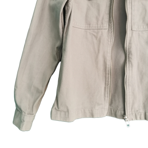 River Island Stone/Beige Men's Utility Denim Jacket - Picture 4 of 8